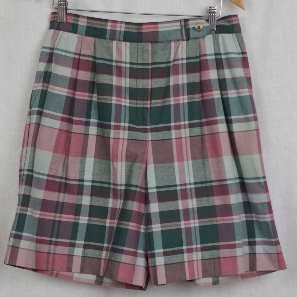EUC Vintage USA Made Ladies' Plaid Shorts Size 14